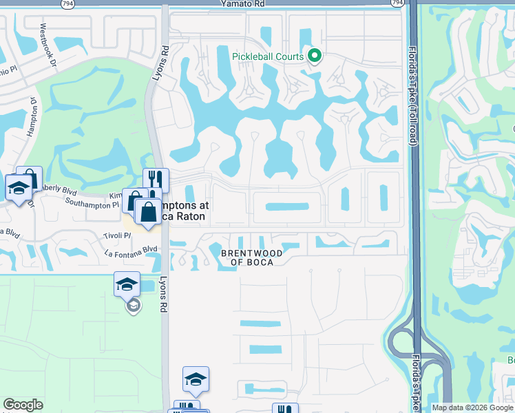 map of restaurants, bars, coffee shops, grocery stores, and more near 1012 Cornwall East in Boca Raton