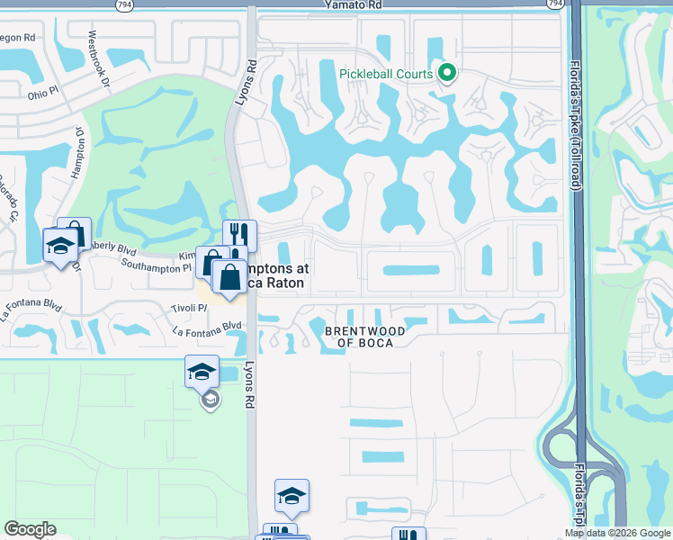 map of restaurants, bars, coffee shops, grocery stores, and more near 2790 Century Village Boulevard in Boca Raton