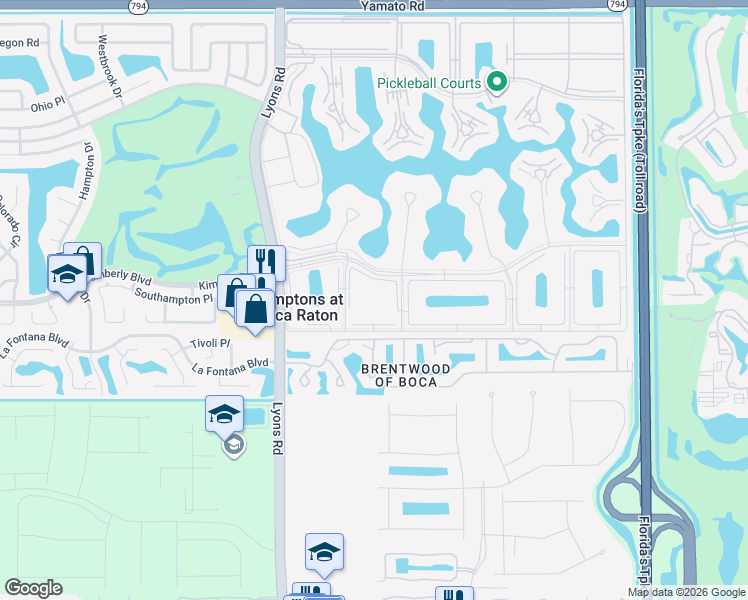 map of restaurants, bars, coffee shops, grocery stores, and more near 2790 Century Village Boulevard in Boca Raton