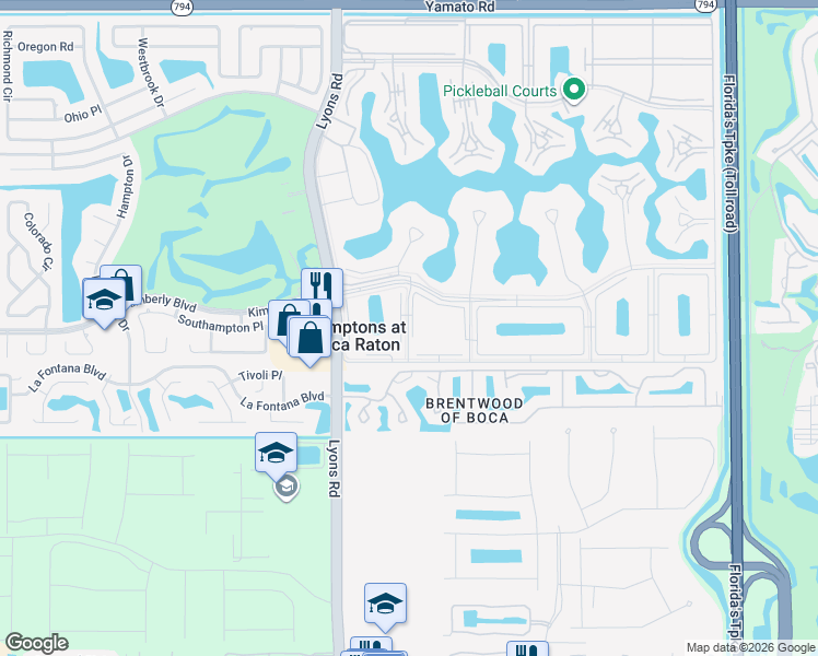 map of restaurants, bars, coffee shops, grocery stores, and more near 112 Brighton C in Boca Raton