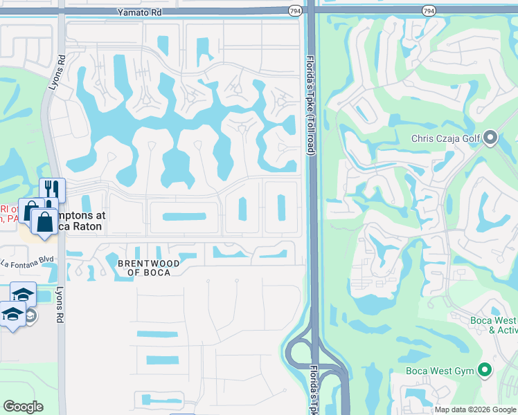 map of restaurants, bars, coffee shops, grocery stores, and more near 252 Fanshaw F in Boca Raton