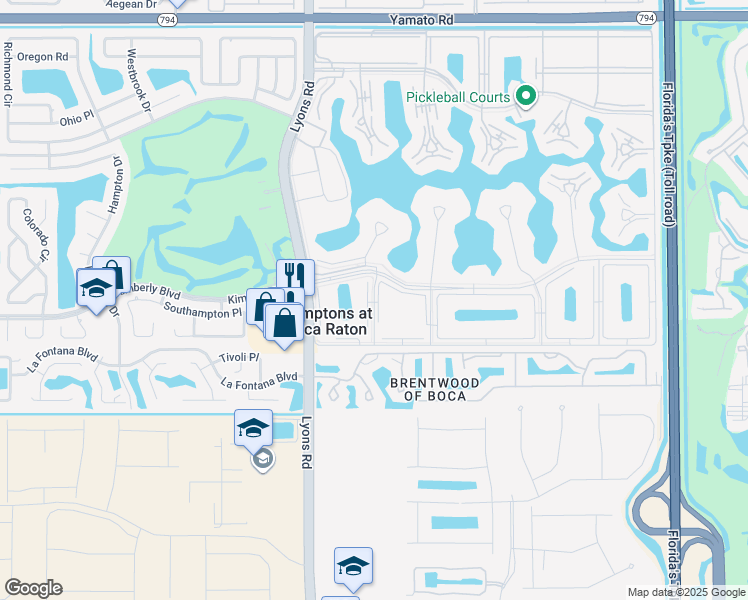 map of restaurants, bars, coffee shops, grocery stores, and more near 112 Brighton C in Boca Raton