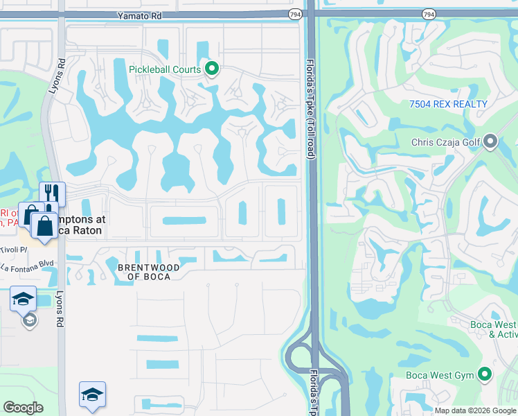 map of restaurants, bars, coffee shops, grocery stores, and more near 252 Fanshaw F in Boca Raton