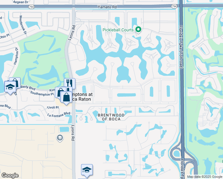 map of restaurants, bars, coffee shops, grocery stores, and more near 1012 Cornwall East in Boca Raton