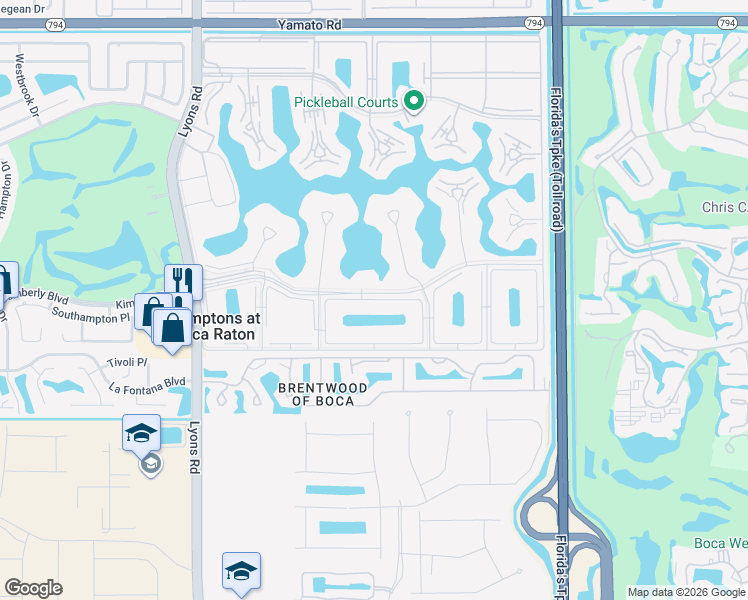 map of restaurants, bars, coffee shops, grocery stores, and more near 329 Dorset H in Boca Raton