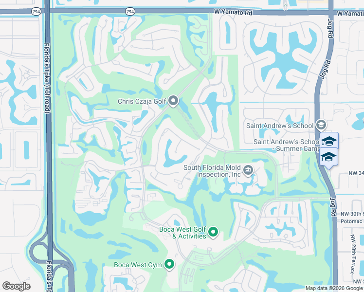 map of restaurants, bars, coffee shops, grocery stores, and more near 19657 Oakbrook Court in Boca Raton
