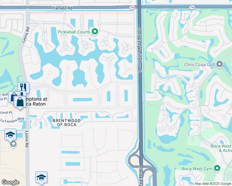 map of restaurants, bars, coffee shops, grocery stores, and more near 252 Fanshaw F in Boca Raton