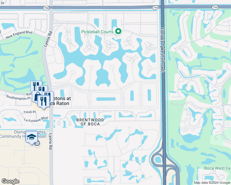 map of restaurants, bars, coffee shops, grocery stores, and more near 4082 Exeter in Boca Raton