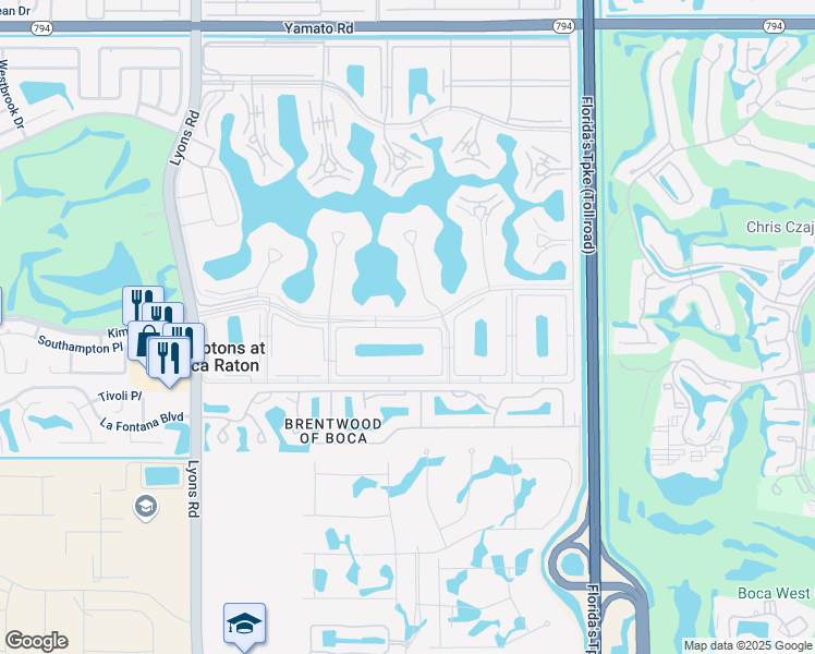 map of restaurants, bars, coffee shops, grocery stores, and more near 4082 Exeter in Boca Raton