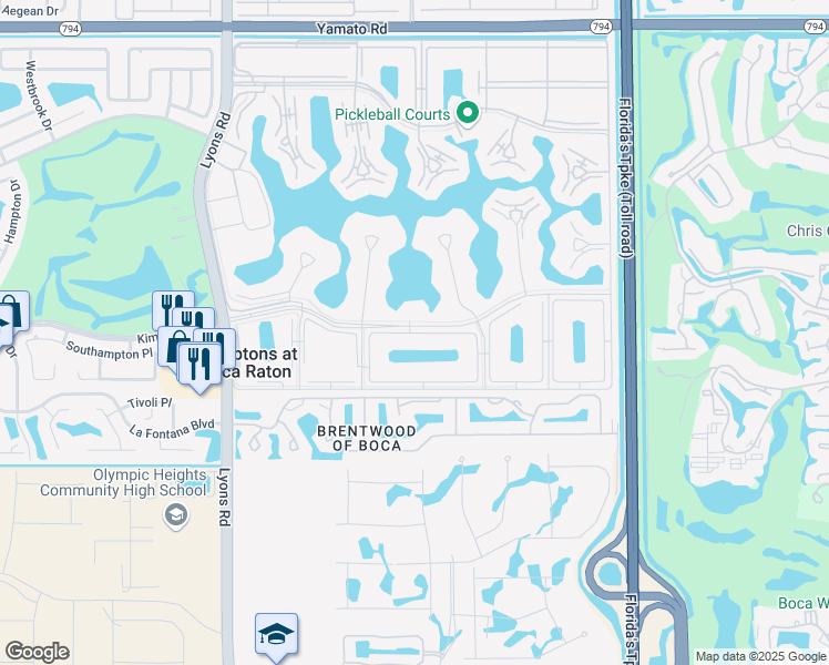 map of restaurants, bars, coffee shops, grocery stores, and more near 367 Dorset I in Boca Raton