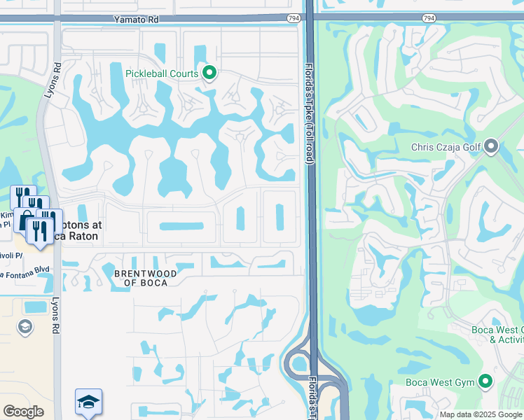 map of restaurants, bars, coffee shops, grocery stores, and more near 334 Fanshaw H in Boca Raton