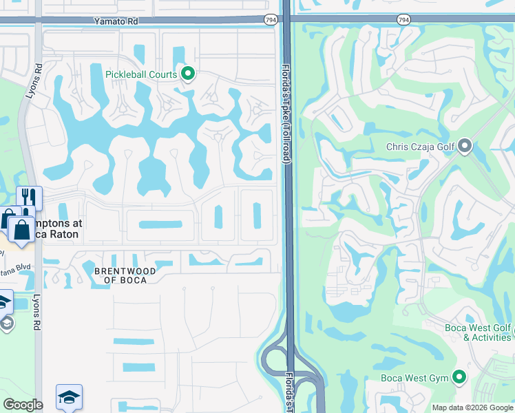 map of restaurants, bars, coffee shops, grocery stores, and more near 334 Fanshaw H in Boca Raton