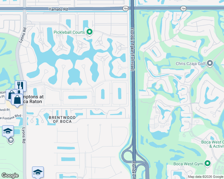 map of restaurants, bars, coffee shops, grocery stores, and more near 334 Fanshaw H in Boca Raton