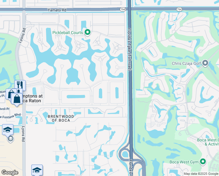 map of restaurants, bars, coffee shops, grocery stores, and more near 334 Fanshaw H in Boca Raton