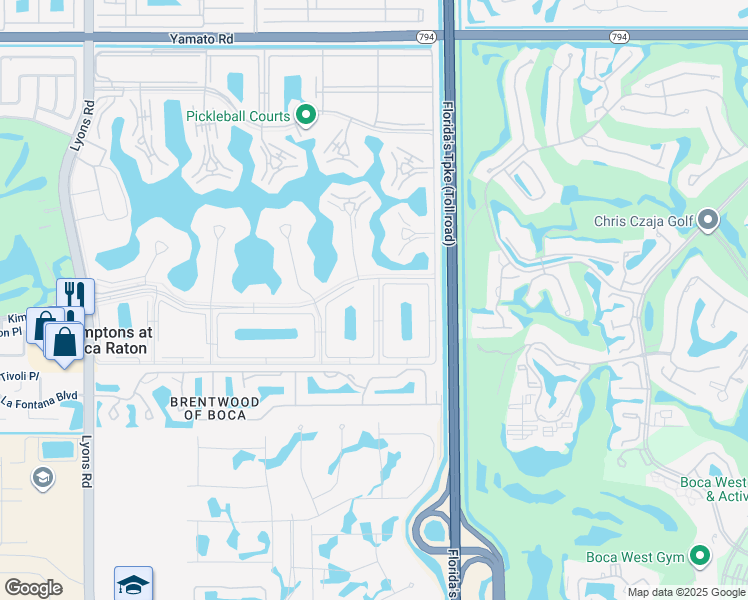 map of restaurants, bars, coffee shops, grocery stores, and more near 252 Fanshaw F in Boca Raton