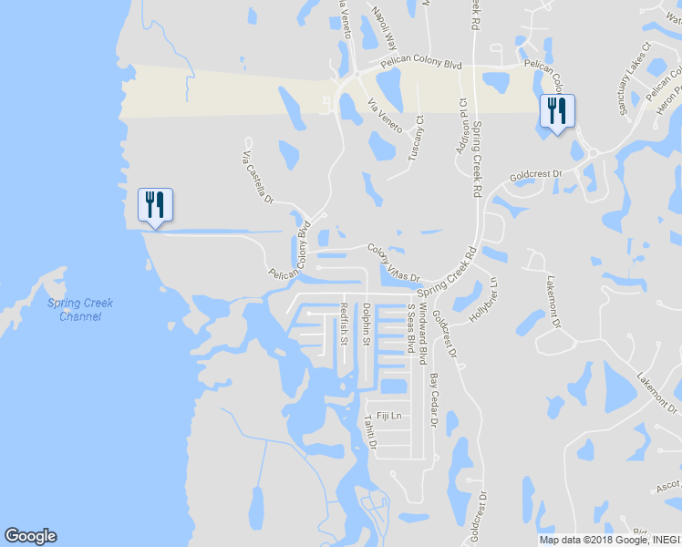 map of restaurants, bars, coffee shops, grocery stores, and more near 4741 Pembrooke Lane in Bonita Springs