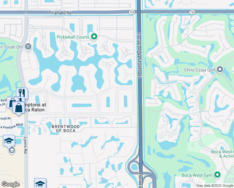 map of restaurants, bars, coffee shops, grocery stores, and more near 334 Fanshaw H in Boca Raton
