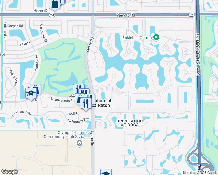 map of restaurants, bars, coffee shops, grocery stores, and more near 8831 Century Village Boulevard in Boca Raton