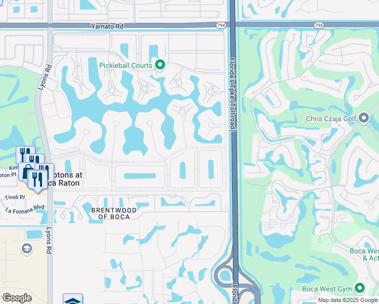 map of restaurants, bars, coffee shops, grocery stores, and more near 500 Fanshaw L in Boca Raton