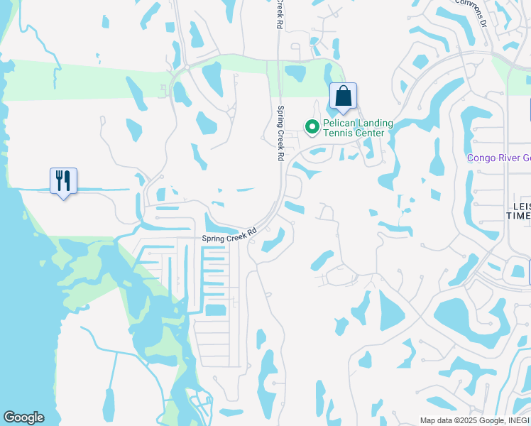 map of restaurants, bars, coffee shops, grocery stores, and more near 22 Colony Villas Drive in Bonita Springs