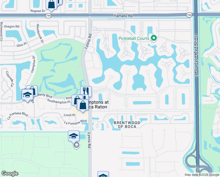 map of restaurants, bars, coffee shops, grocery stores, and more near 1021 Ainslie Drive in Boca Raton