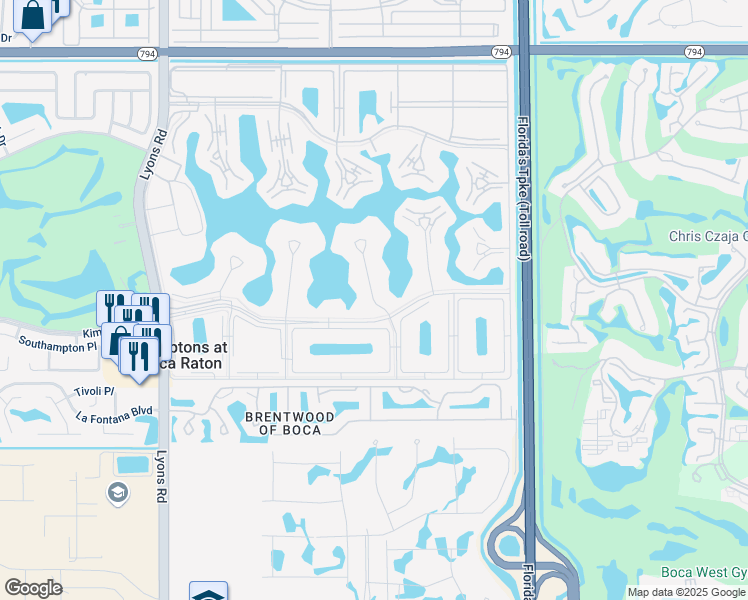 map of restaurants, bars, coffee shops, grocery stores, and more near 1083 Exeter in Boca Raton