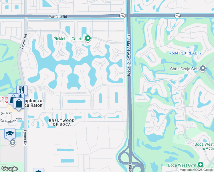 map of restaurants, bars, coffee shops, grocery stores, and more near 281 Fanshaw G in Boca Raton