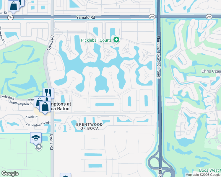 map of restaurants, bars, coffee shops, grocery stores, and more near 1083 Exeter in Boca Raton