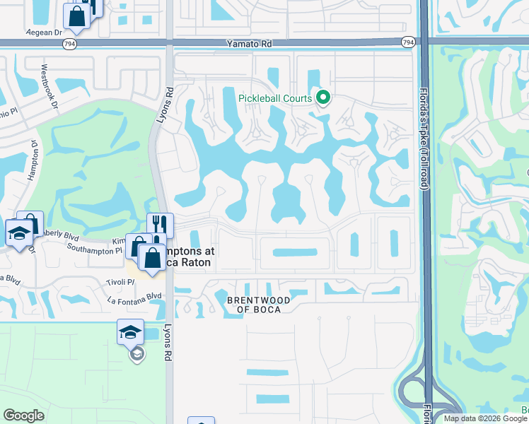 map of restaurants, bars, coffee shops, grocery stores, and more near 4011 Cornwall D in Boca Raton