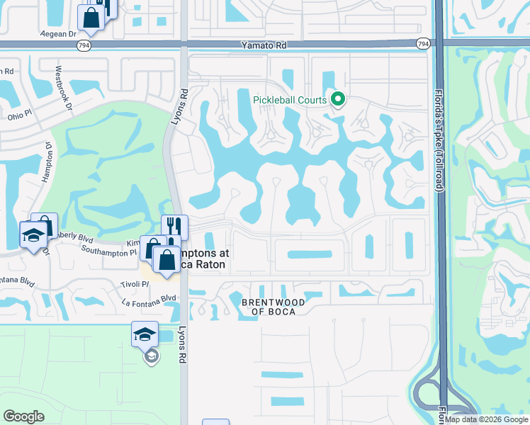 map of restaurants, bars, coffee shops, grocery stores, and more near 1099 Cornwall East in Boca Raton