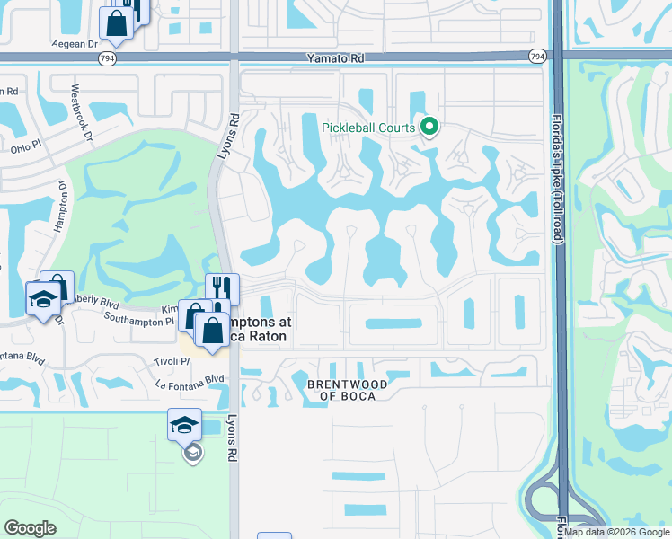 map of restaurants, bars, coffee shops, grocery stores, and more near 1099 Cornwall East in Boca Raton