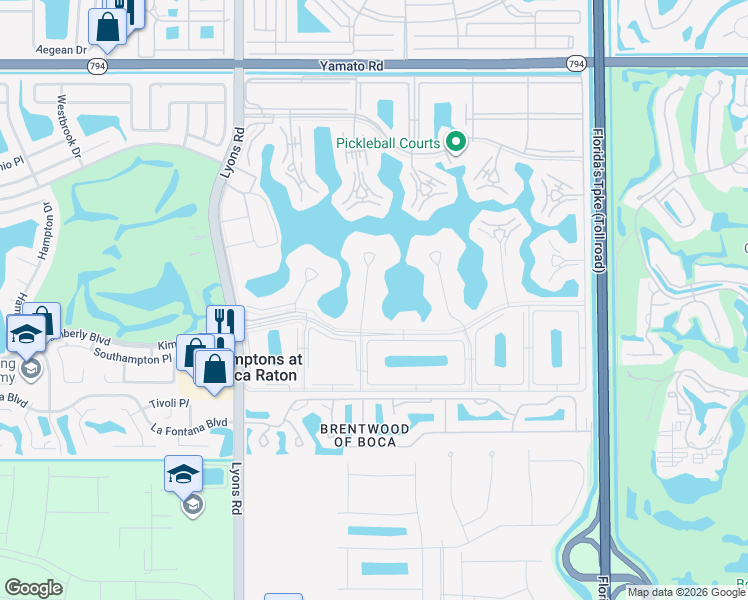map of restaurants, bars, coffee shops, grocery stores, and more near 4011 Cornwall D in Boca Raton