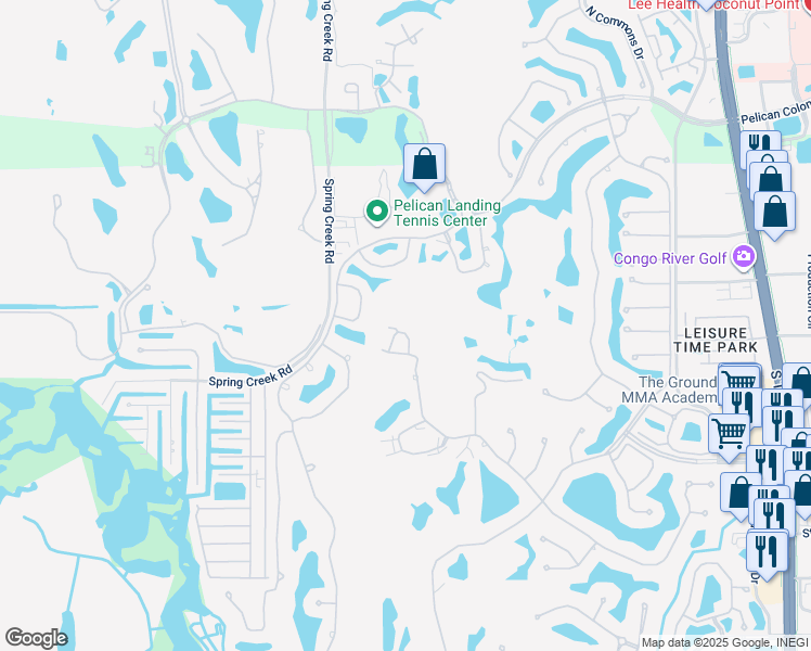 map of restaurants, bars, coffee shops, grocery stores, and more near 24401 Reserve Court in Bonita Springs