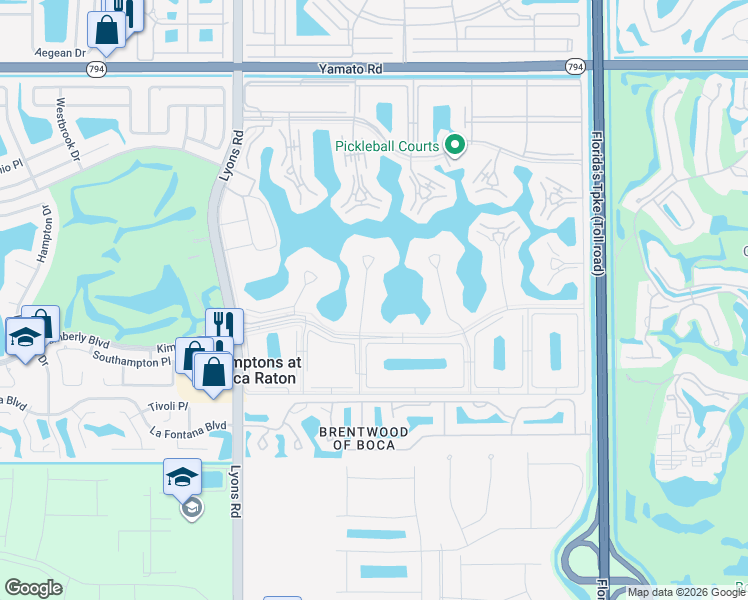map of restaurants, bars, coffee shops, grocery stores, and more near 4011 Cornwall D in Boca Raton