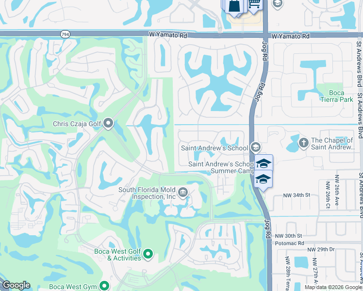 map of restaurants, bars, coffee shops, grocery stores, and more near 3745 Kings Way in Boca Raton