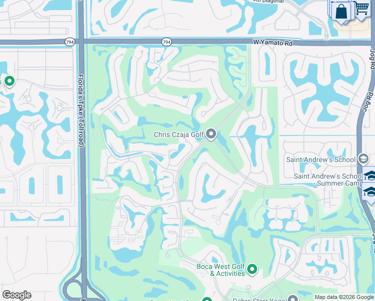 map of restaurants, bars, coffee shops, grocery stores, and more near 19508 Island Court Drive in Boca Raton