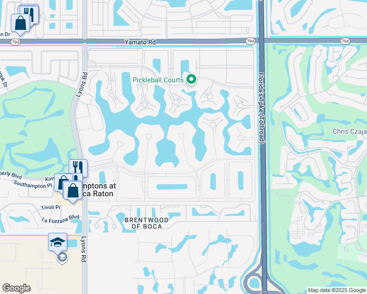map of restaurants, bars, coffee shops, grocery stores, and more near 1034 Exeter in Boca Raton