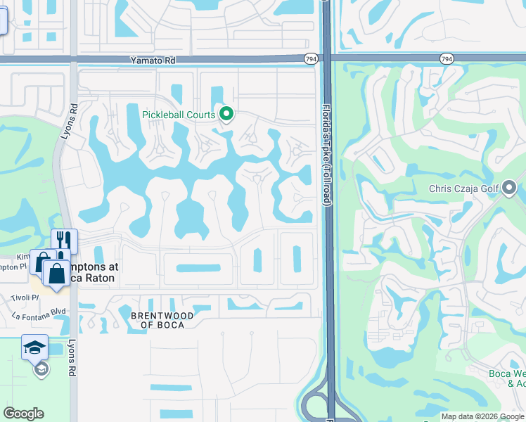 map of restaurants, bars, coffee shops, grocery stores, and more near 2003 Guildford East in Boca Raton