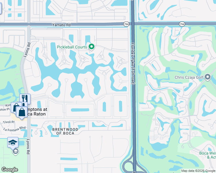 map of restaurants, bars, coffee shops, grocery stores, and more near 2003 Guildford East in Boca Raton