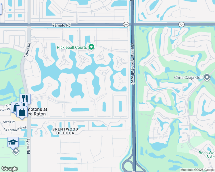 map of restaurants, bars, coffee shops, grocery stores, and more near 2003 Guildford East in Boca Raton
