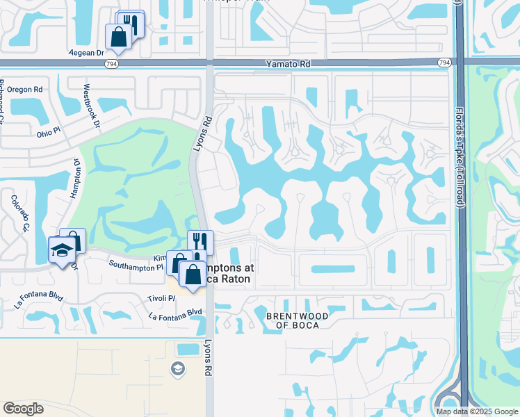map of restaurants, bars, coffee shops, grocery stores, and more near 2056 Ainslie Drive in Boca Raton
