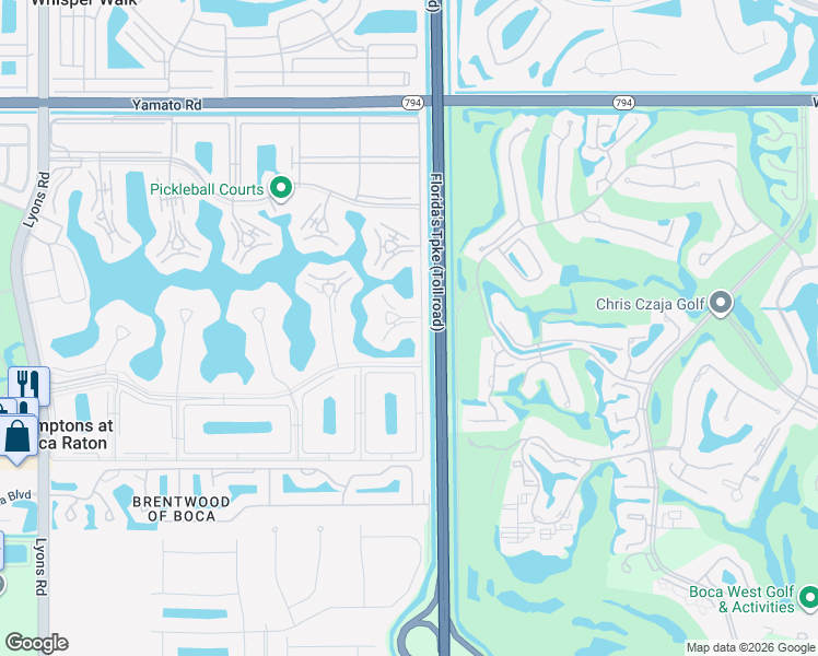 map of restaurants, bars, coffee shops, grocery stores, and more near 1046 Hythe A in Boca Raton