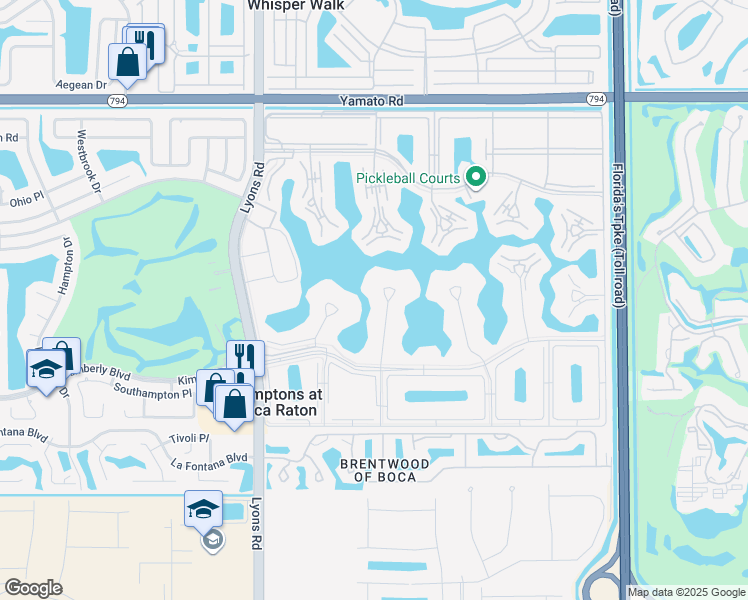 map of restaurants, bars, coffee shops, grocery stores, and more near 4076 Cornwall East in Boca Raton