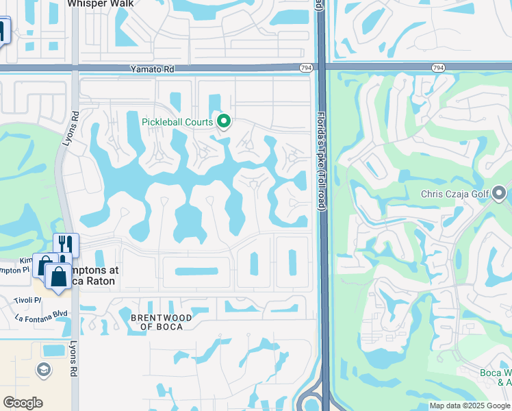 map of restaurants, bars, coffee shops, grocery stores, and more near 2003 Guildford East in Boca Raton