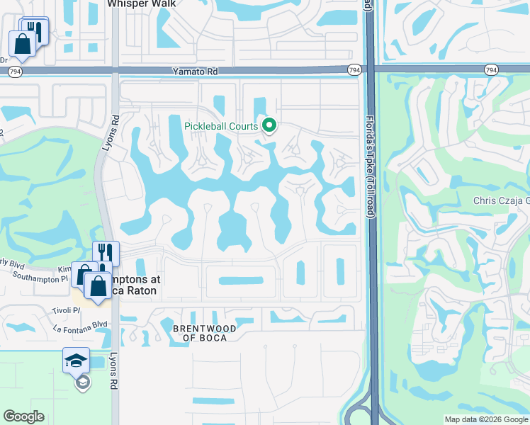 map of restaurants, bars, coffee shops, grocery stores, and more near 1034 Exeter in Boca Raton