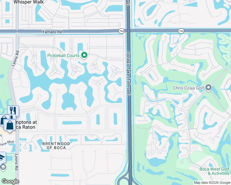 map of restaurants, bars, coffee shops, grocery stores, and more near 4007 Hythe A in Boca Raton
