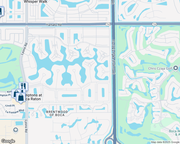 map of restaurants, bars, coffee shops, grocery stores, and more near 2003 Guildford East in Boca Raton