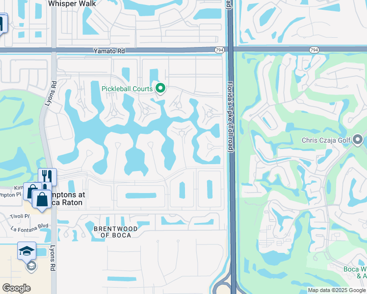 map of restaurants, bars, coffee shops, grocery stores, and more near 2003 Guildford East in Boca Raton