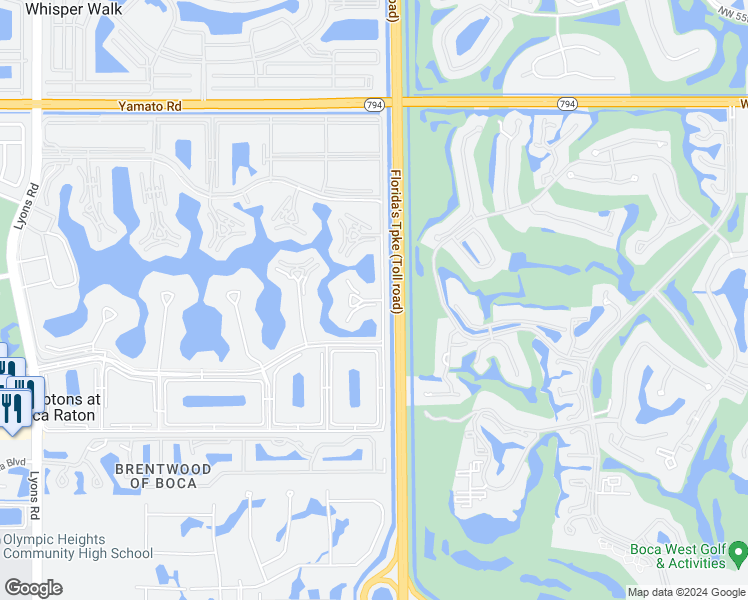 map of restaurants, bars, coffee shops, grocery stores, and more near 1046 Hythe A in Boca Raton