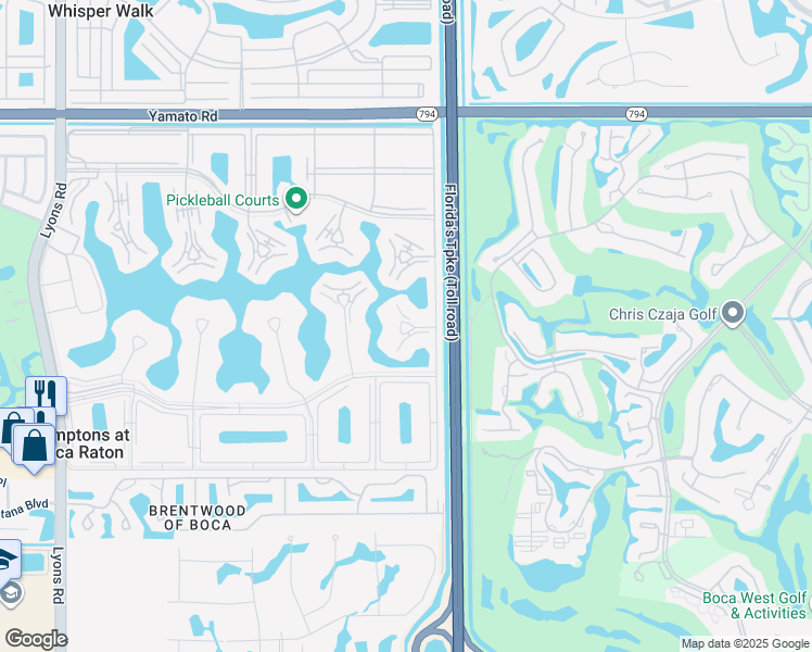 map of restaurants, bars, coffee shops, grocery stores, and more near 4007 Hythe A in Boca Raton